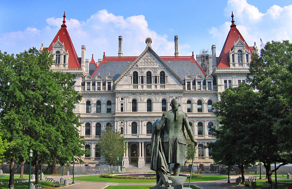 The state capitol in Albany, where a budget deal is due April 1. While both legislative houses have agreed to restore some cuts that Gov. Cuomo proposed to human services, the fate of some programs remains unclear.