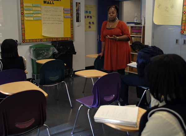 Patrice Ward teaches English and film to ninth-graders in the Harlem Children's Zone.