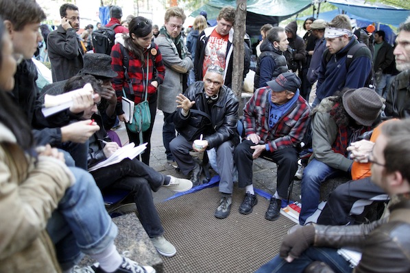 At a recent discussion, participants at Occupy Wall Street discussed socialism and capitalism.