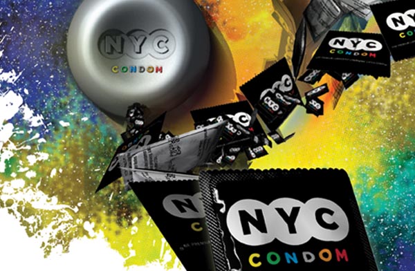 The PSAs and this promotional poster for NYC condoms are part of a broader campaign to bolster condom use.