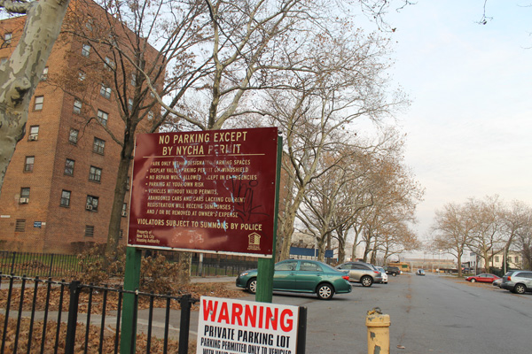 NYCHA first wanted to develop housing on this parking lot at the Cooper Park Houses site. But neighbors worried about shadows. And NYCHA tenants complained about the loss of parking spaces.
