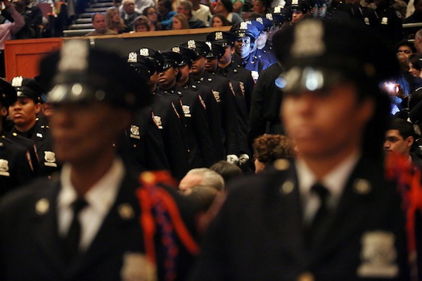 Corrections cadets at a graduation ceremony during the Bloomberg administration.