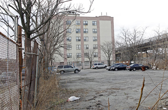 This lot in East New York will soon become a six-story, 176-unit residential and community facility–a boost for low-income families, but a potential challenge to manufacturers in the area.