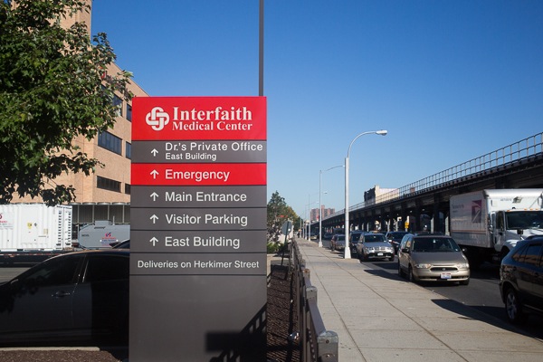 The 287-bed Interfaith Medical Center in Bedford-Stuyvesant. Among the causes of its financial crisis was excessive usage of the emergency department—a problem faced by many hospitals.