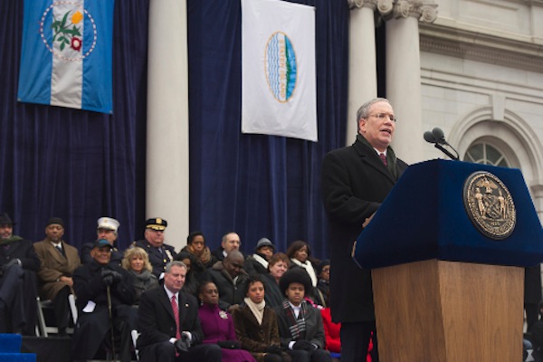 Stringer, seen at his inauguration, is one of several elected officials to react to the reports about the Queens library system.