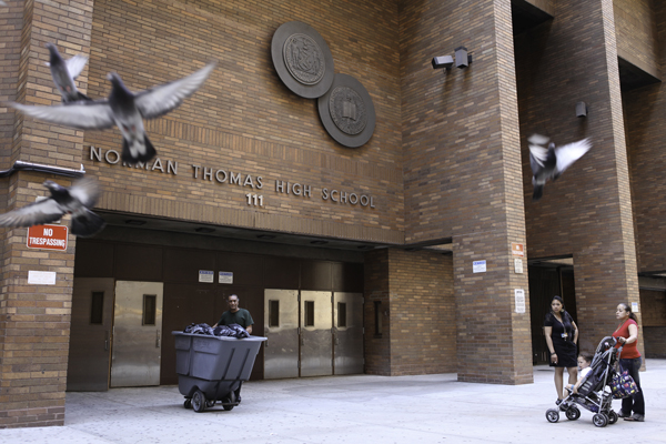 Norman Thomas High School on Park Avenue South and 34th Street, which is being phased out by the Bloomberg administration, is due to host high-school grades from charter schools in 2014.