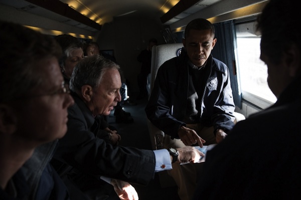 Mayor Bloomberg and Governor Cuomo toured Sandy-damaged areas of the city with President Obama in November. In the aftermath of the storm, the president increased his vote total in 11 of Brooklyn's 19 assembly districts.