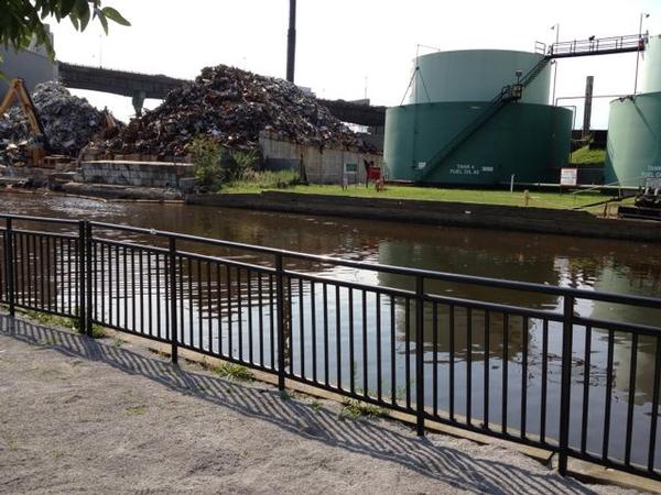 Waste and industrial usage dominate the landscape at Gowanus Canal, a 1.8-mile waterway which the EPA says is one of the most polluted in the state. Some 38th district voters wish the Council campaign would address the fate of the canal.