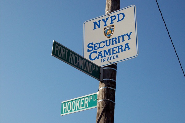 Cameras and an NYPD 