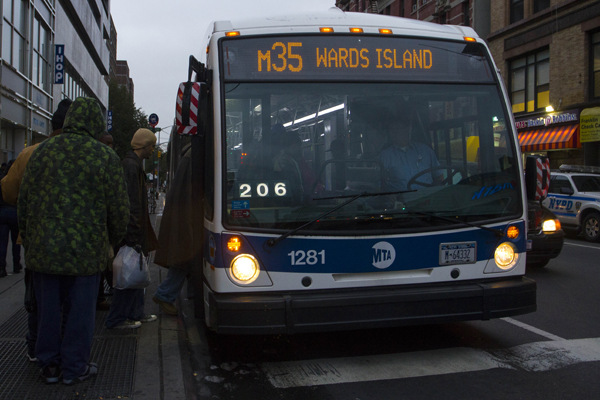 The M35 makes three Manhattan stops but most people get on and off the bus on the corner of Lexington Avenue and 125th Street. From there, it makes multiple stops along Randall's Island at the golf center, the FDNY Fire Academy and Ichan Stadium until it reaches the Charles H. Gay Center on Ward's Island.