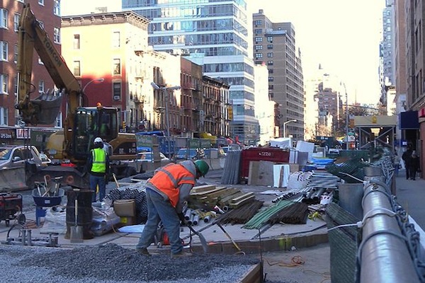 Work along the Second Avenue Subway route. The CSS survey found broad support for increased spending on infrastructure.